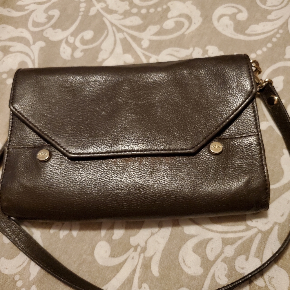 Elaine Turner leather crossbody.  Brown